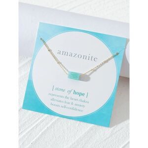 Amazonite, Stone of Hope, Sacred Serenity Healing Crystal Necklace